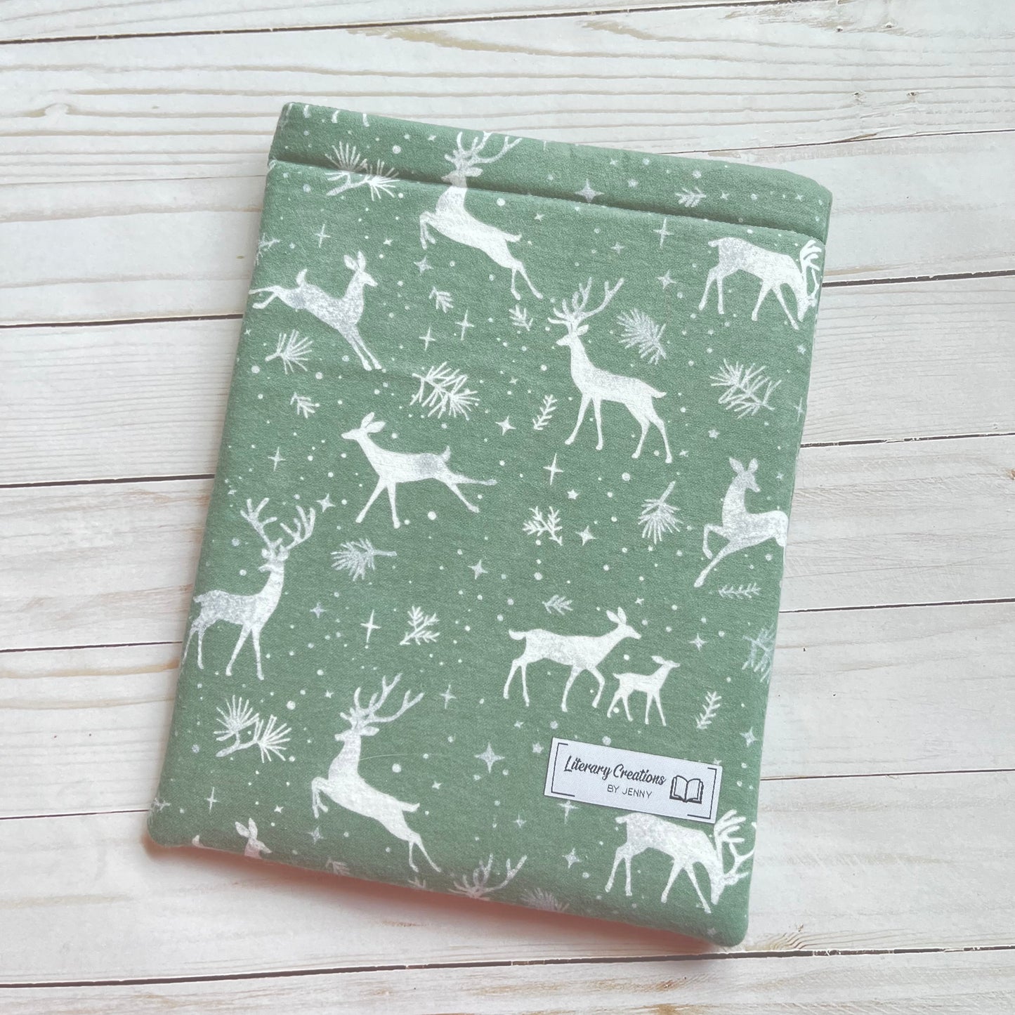 Reindeer Flannel Book Sleeve