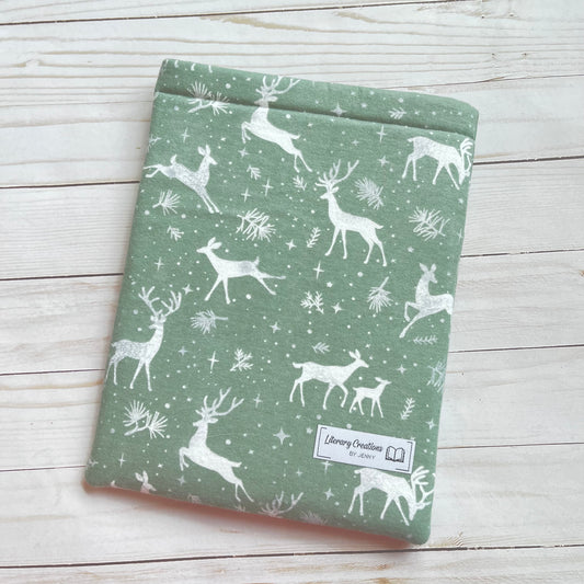 Reindeer Flannel Book Sleeve