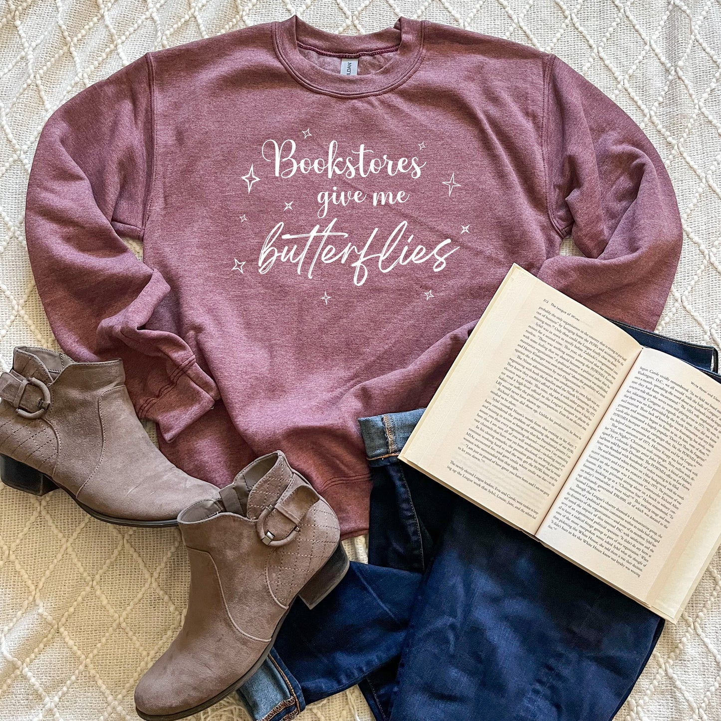 Bookstores Give me Butterflies Sweatshirts