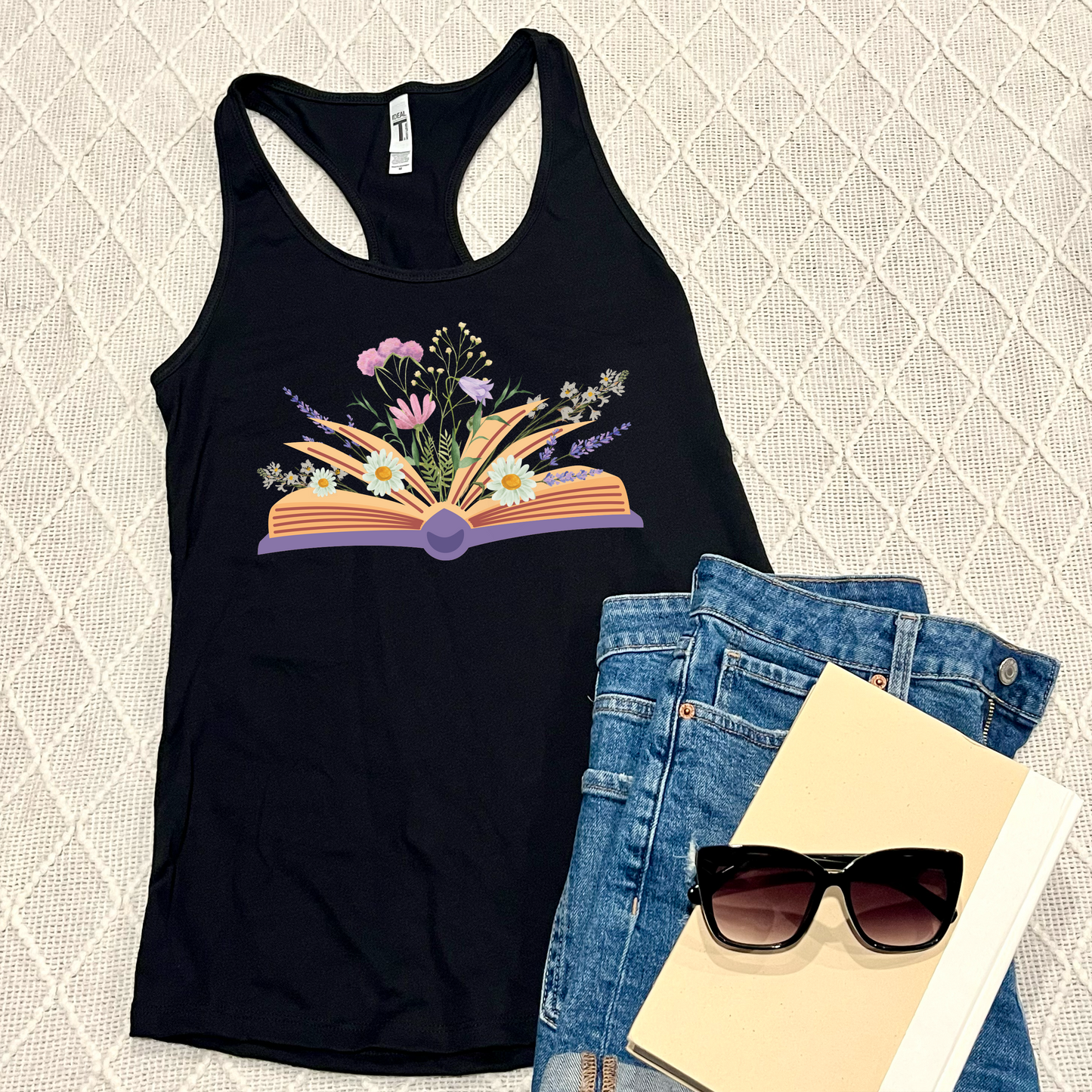Floral Bookish Tank Tops