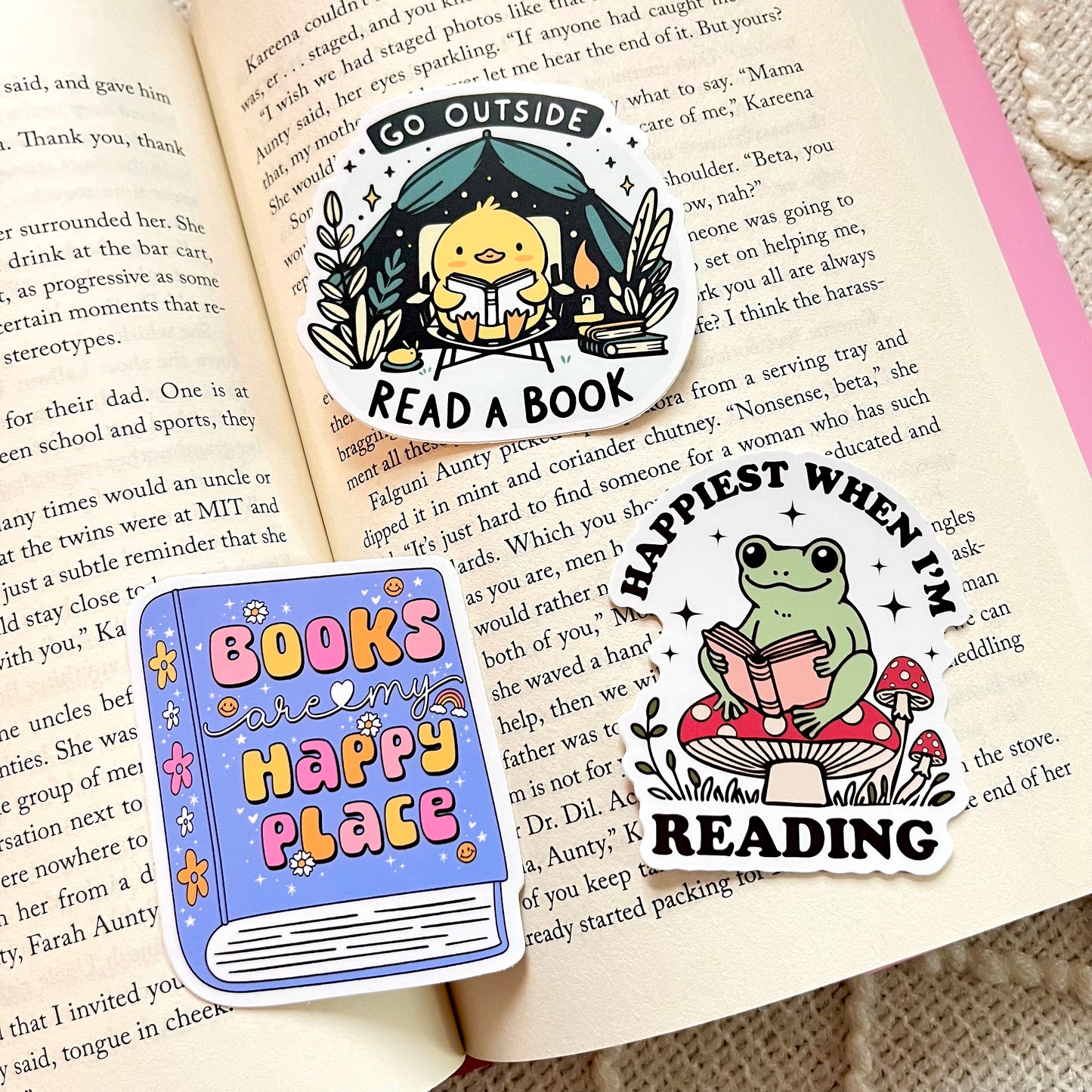 Spring Bookish Vinyl Stickers
