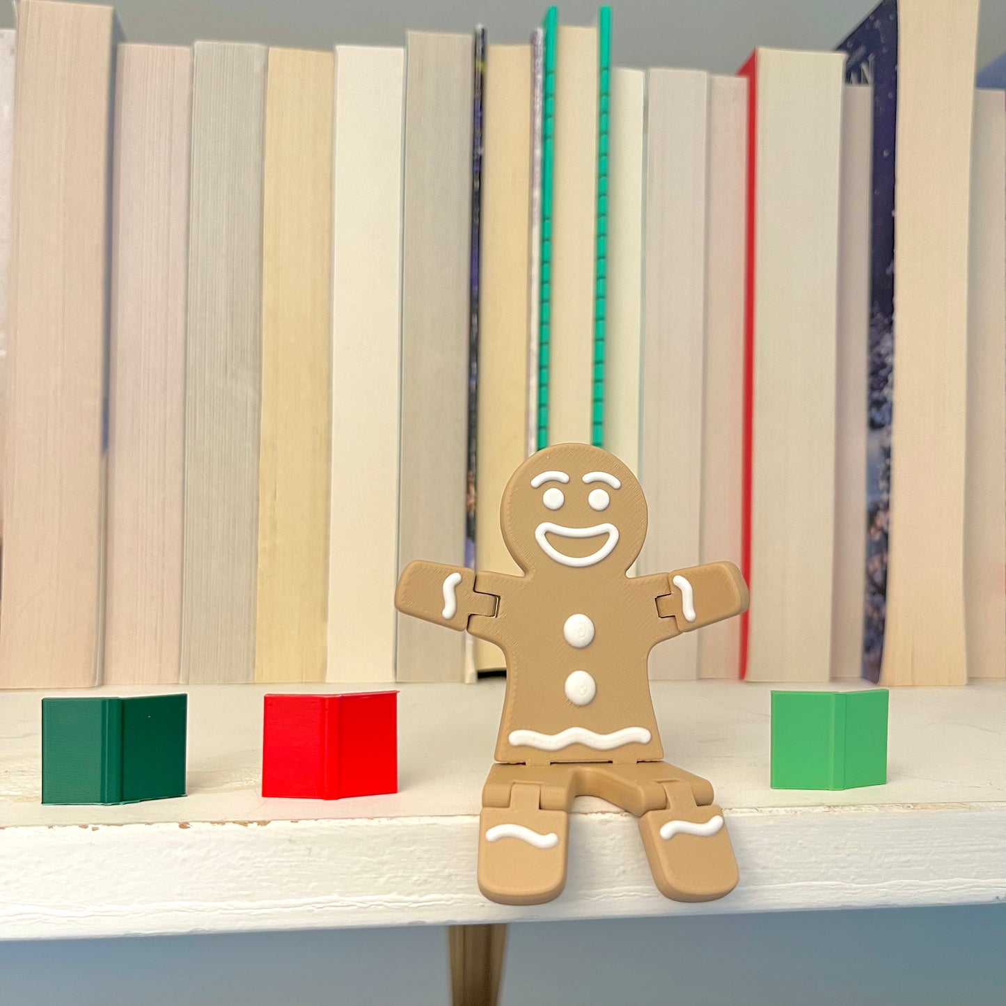 Bookish Gingerbread Man Book Shelf Buddies