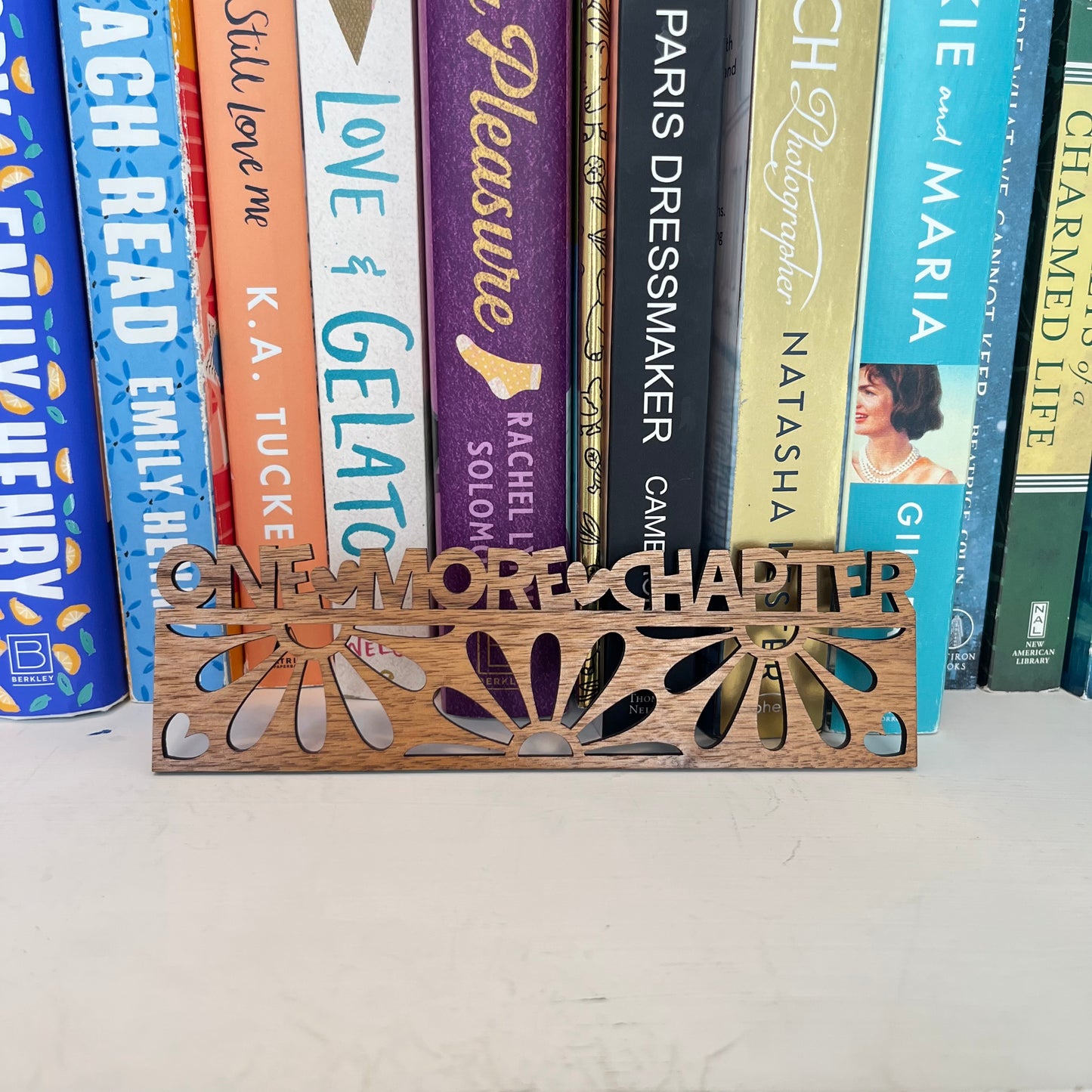 Extra One More Chapter Wooden Bookmark/Shelf Decor