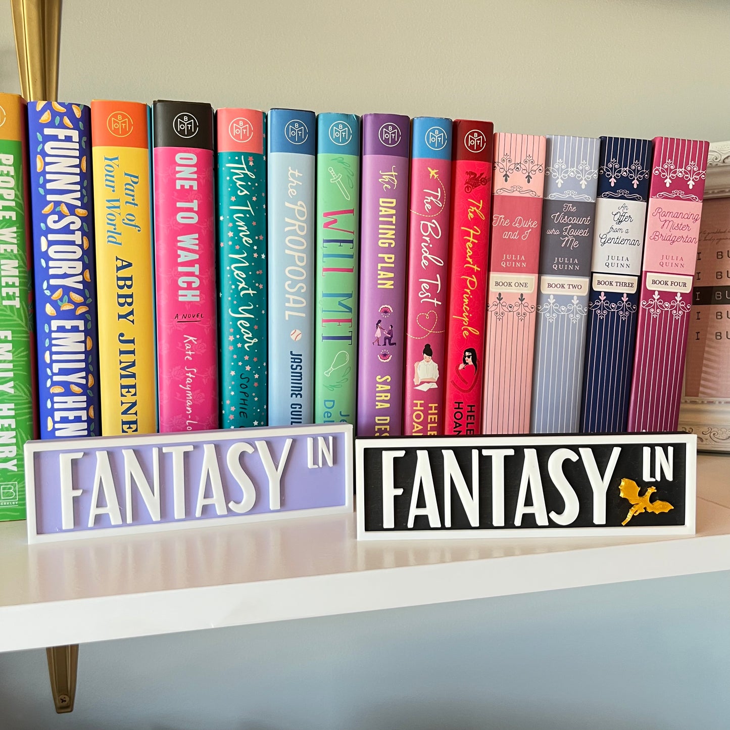 Genre Book Shelf Signs