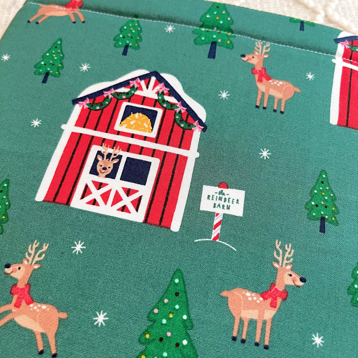 North Pole Reindeer Retreat Book Sleeve