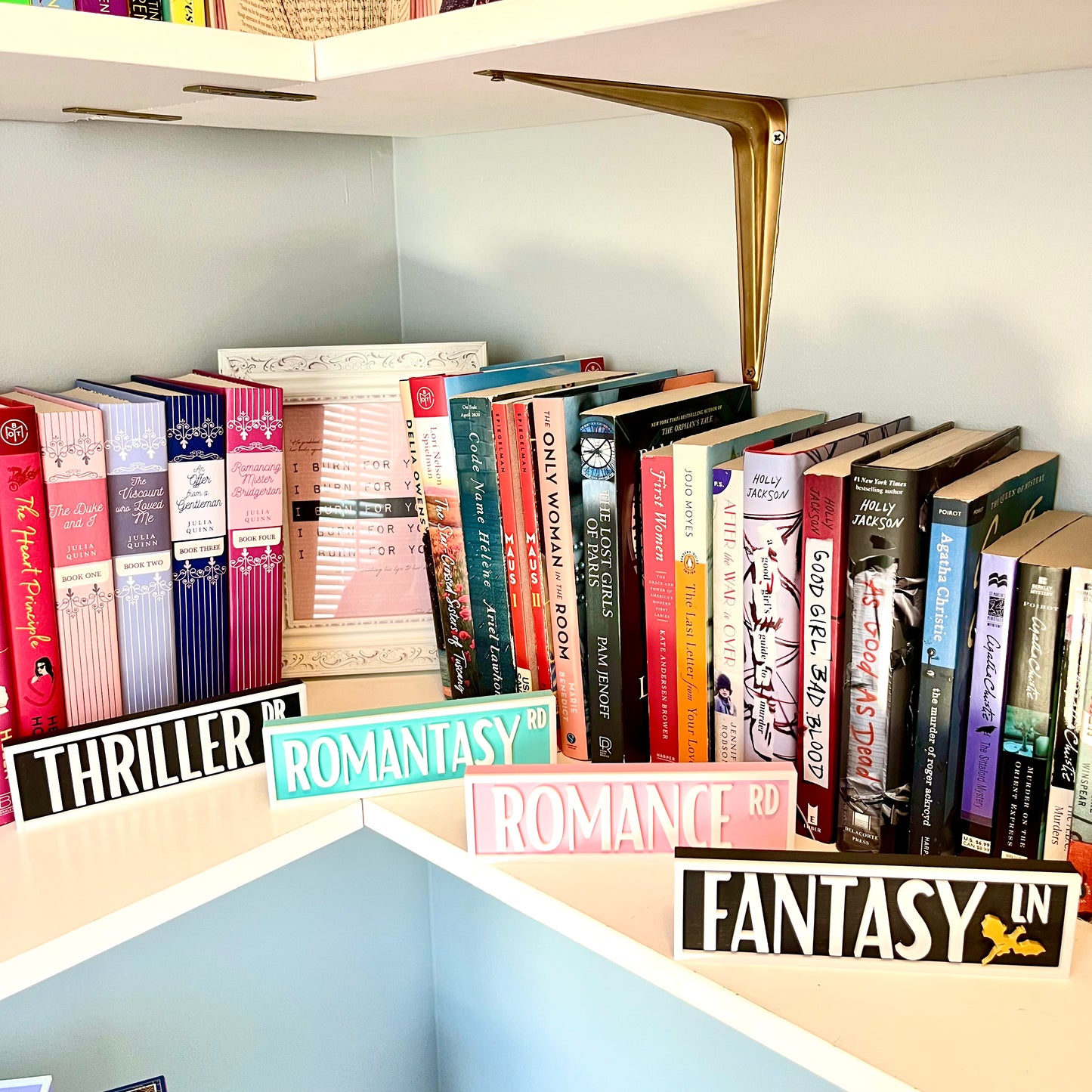 Genre Book Shelf Signs