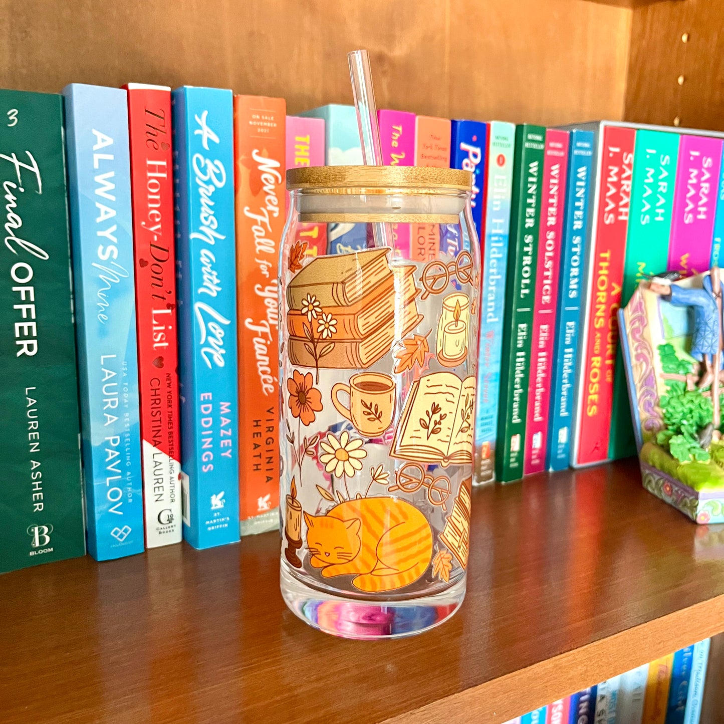 Cozy Cats Glass Cans