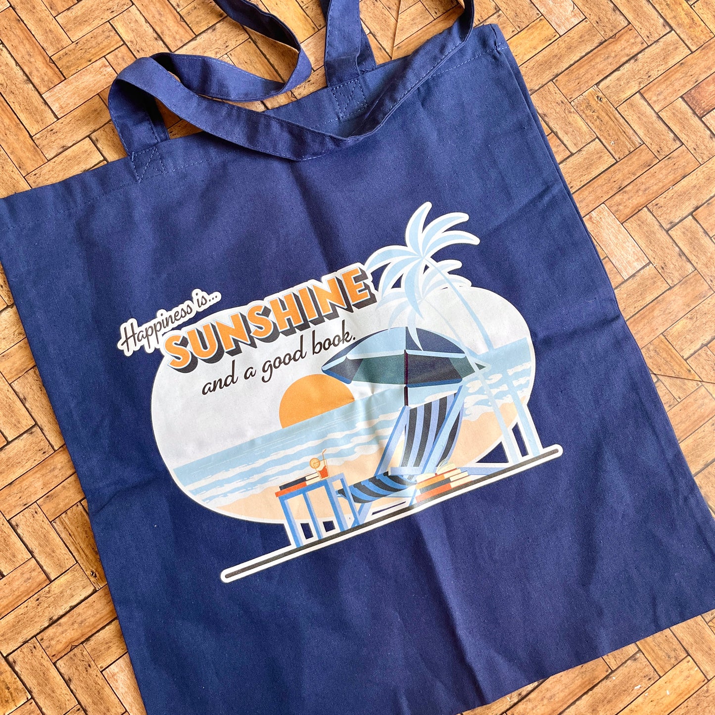 Happiness is Sunshine and a Good Book Tote Bag