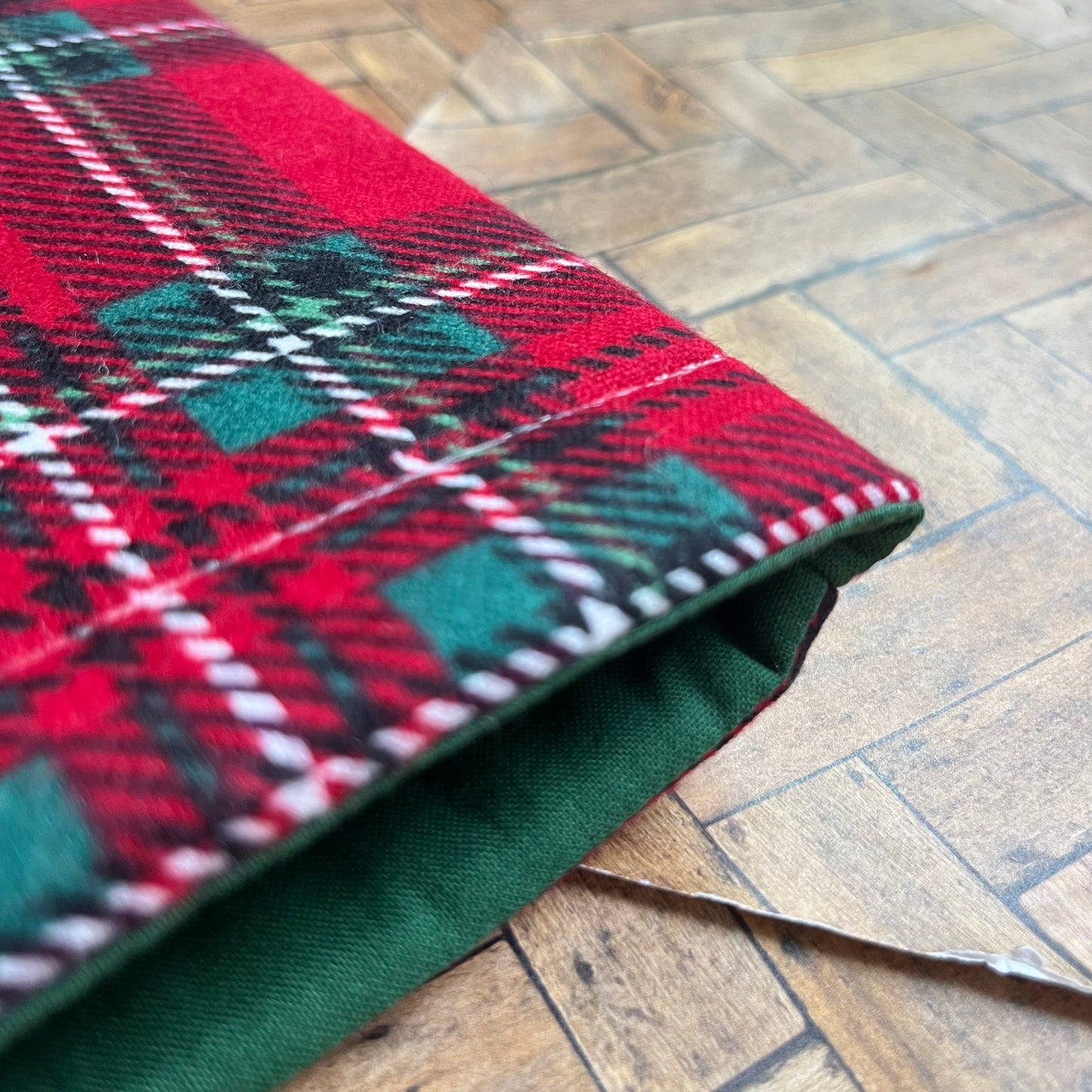 Red Plaid Flannel Book Sleeve