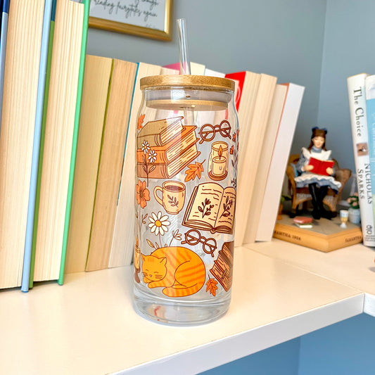 Cozy Cats Glass Cans