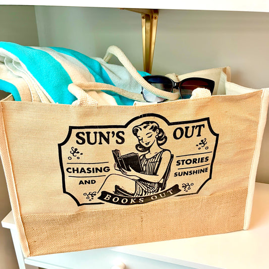 Sun's Out Books Out Beach Tote Bag