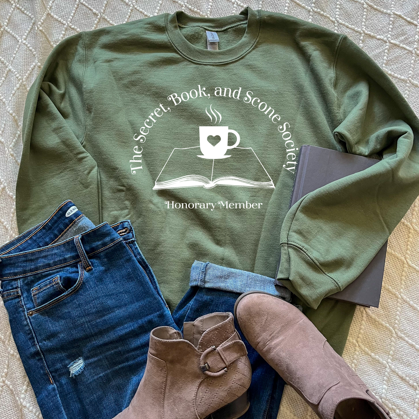 Secret, Book, and Scone Society Sweatshirts