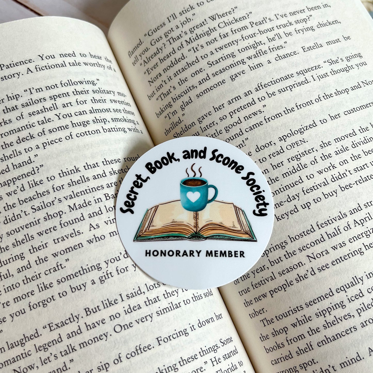 Secret, Book, and Scone Society Sticker
