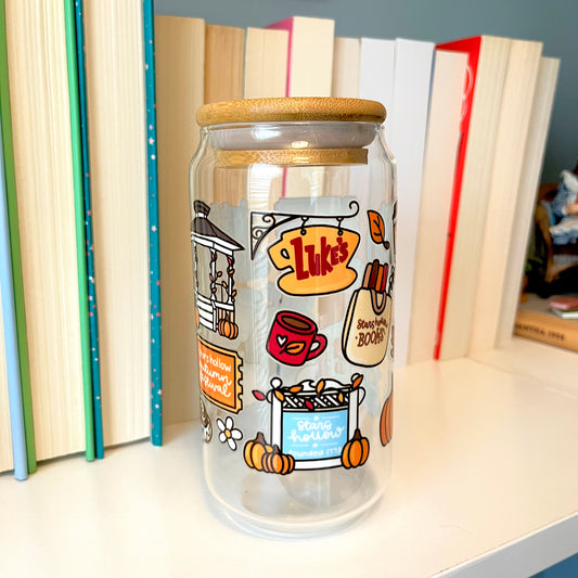 Stars Hollow Autumn Festival Glass Cans