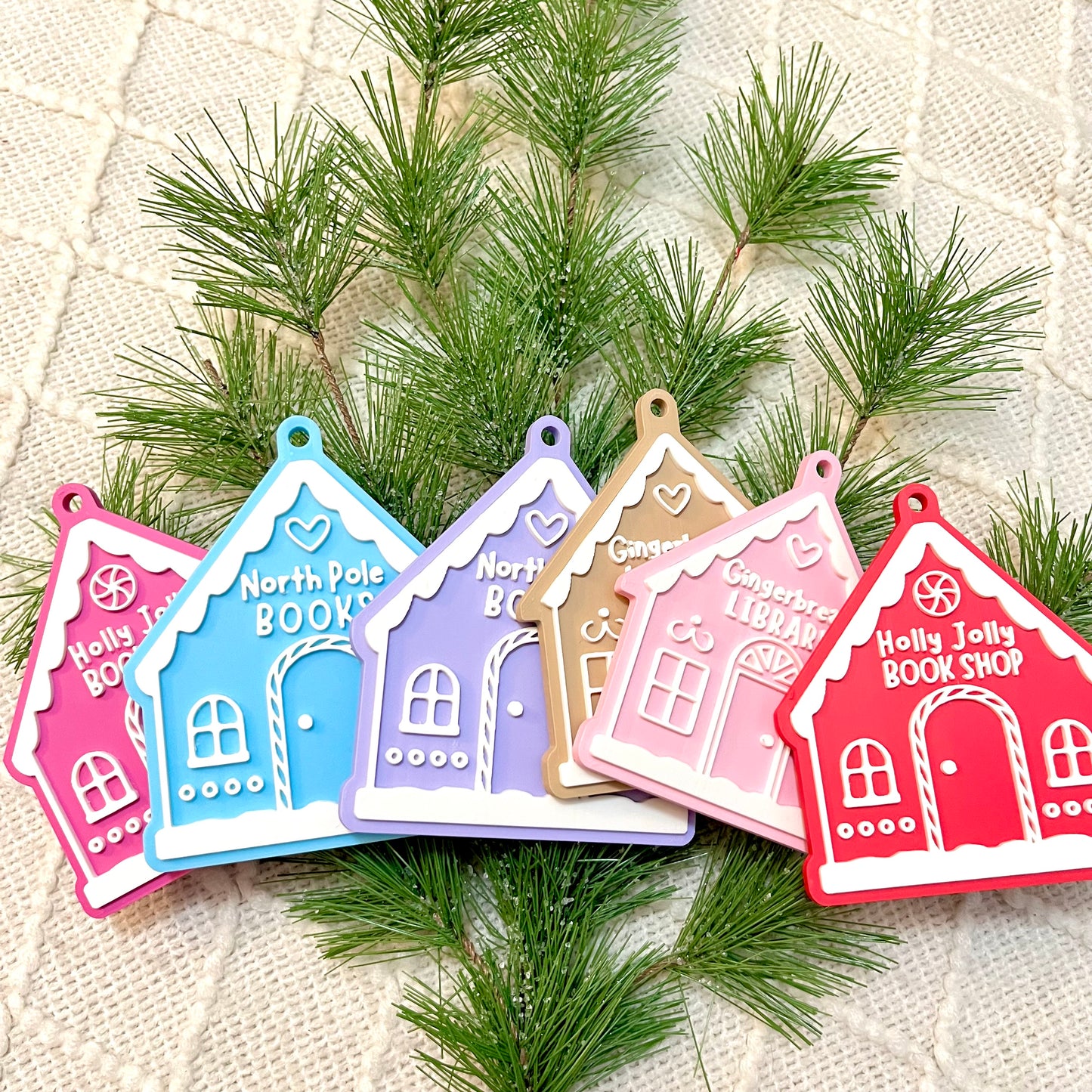 Festive Book Shop Ornaments