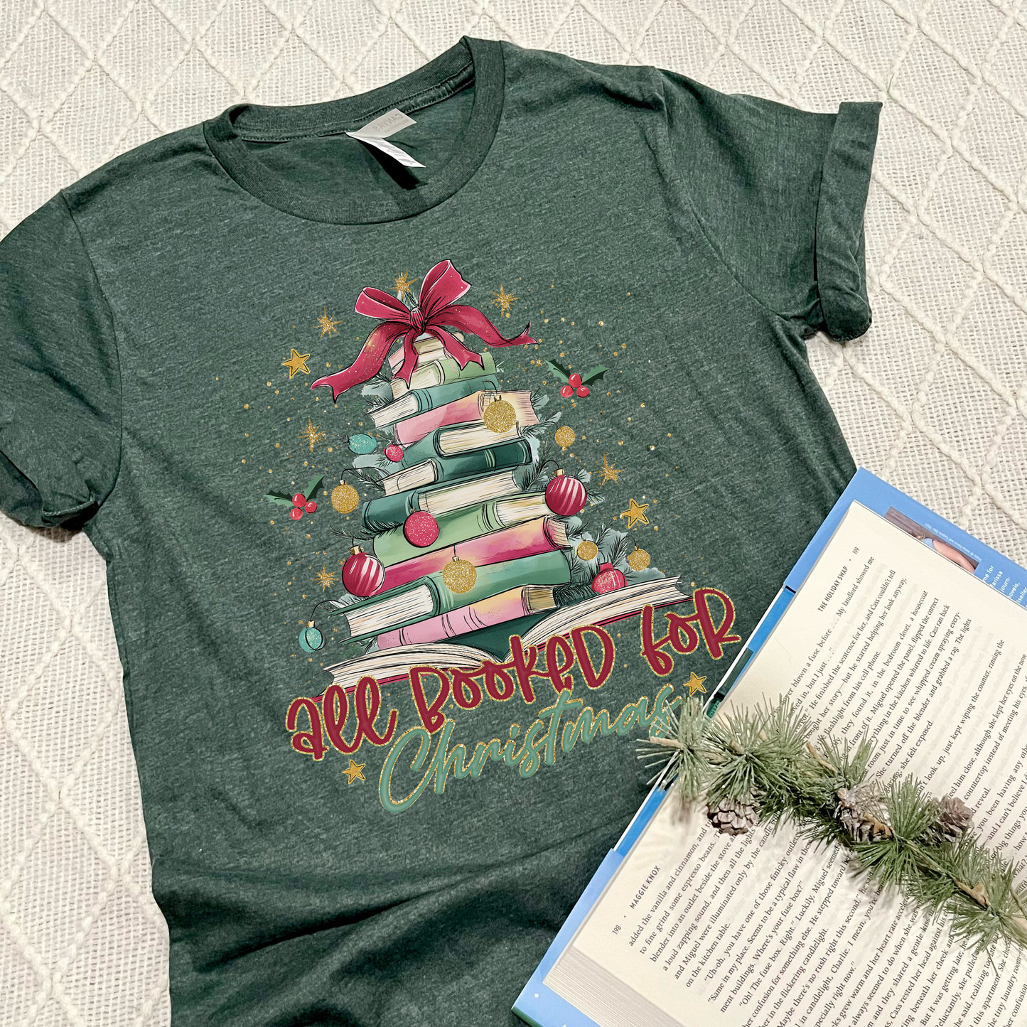All Booked For Christmas T-shirts