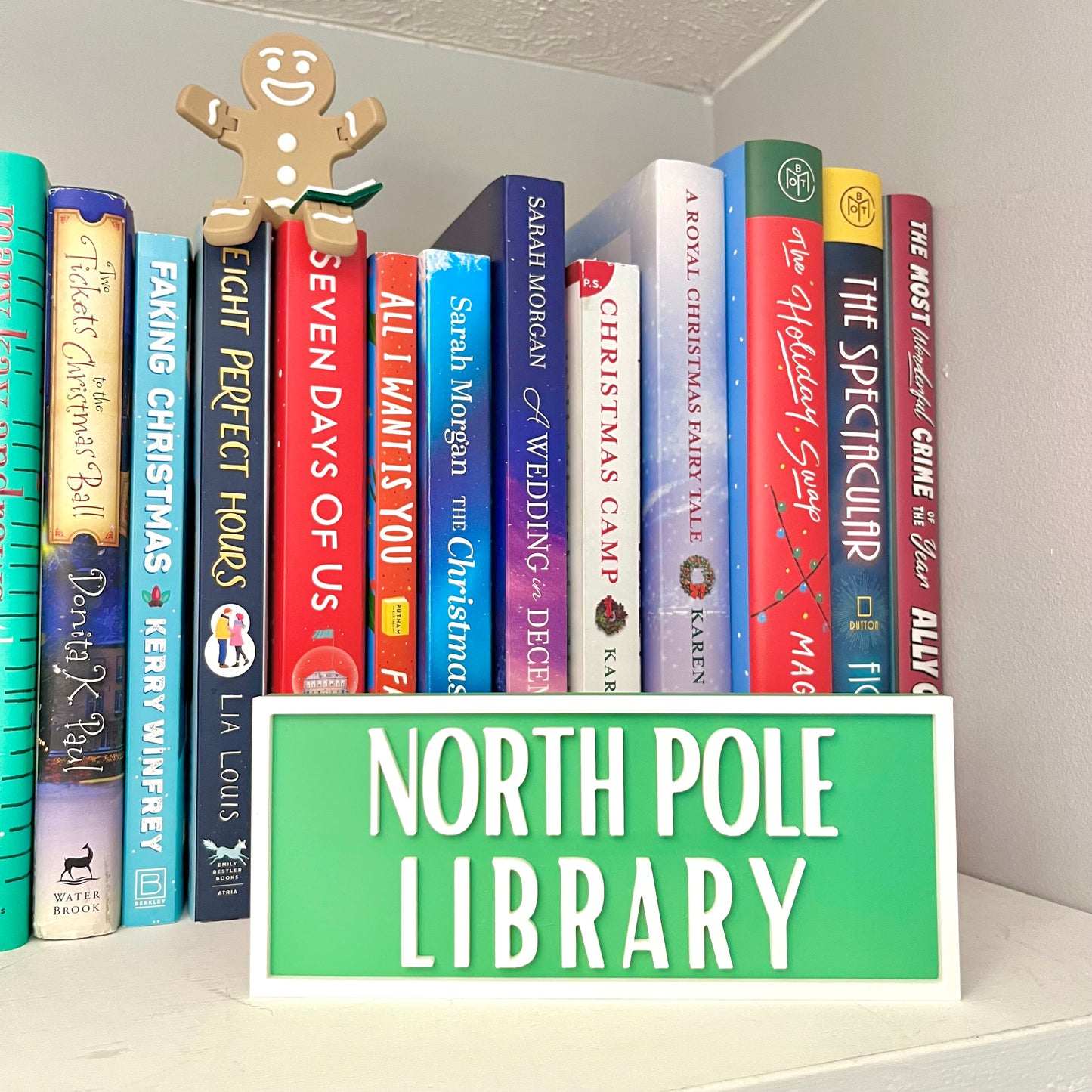 Festive Book Shelf Signs