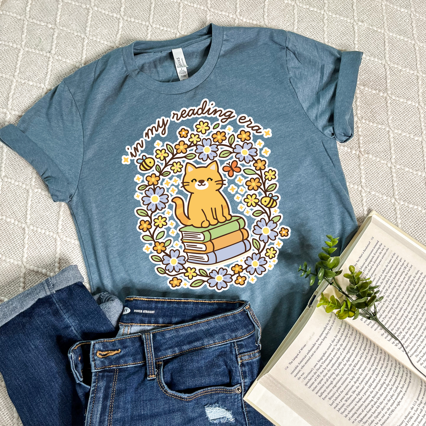 Bookish Cat T-shirt