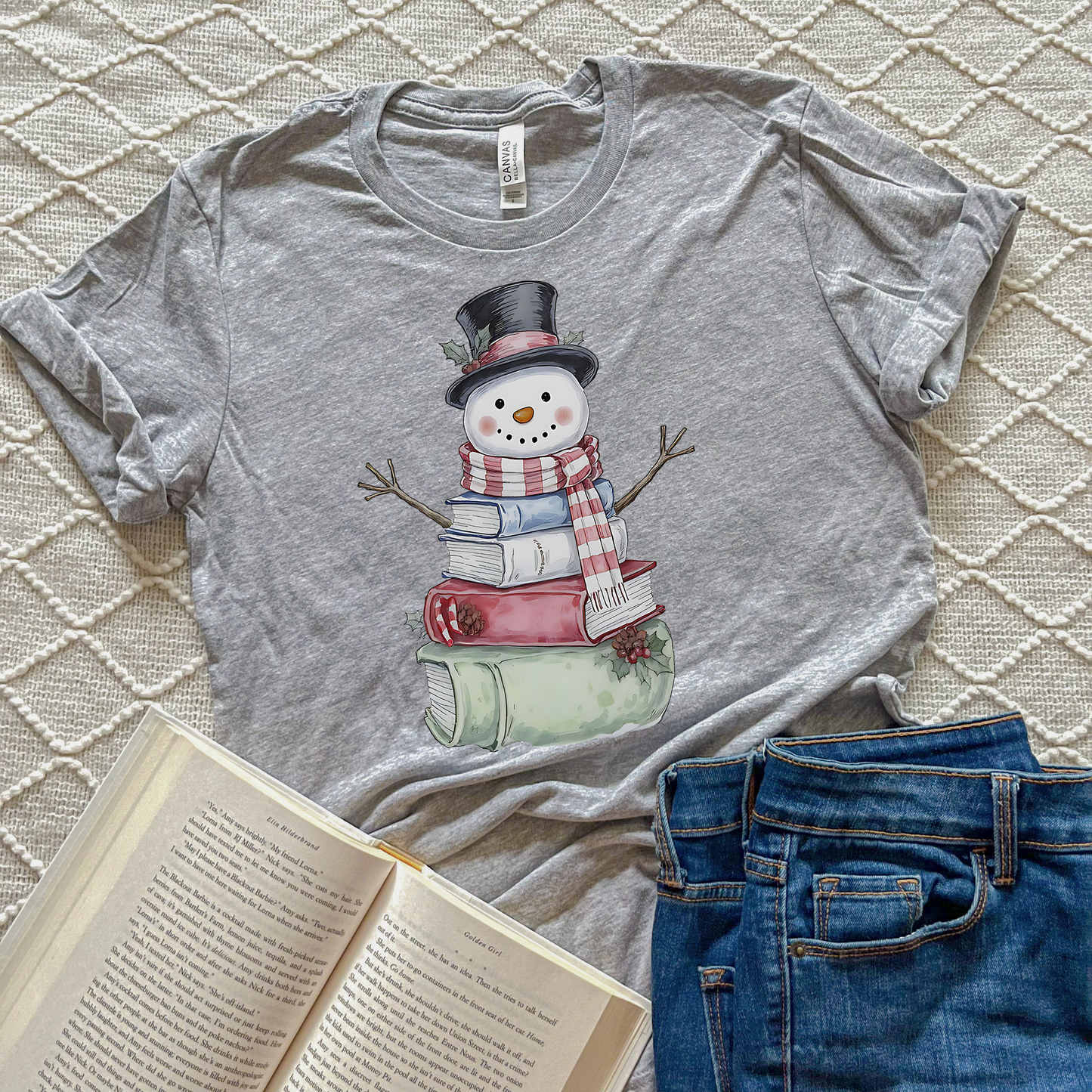 Bookish Snowman T-shirts