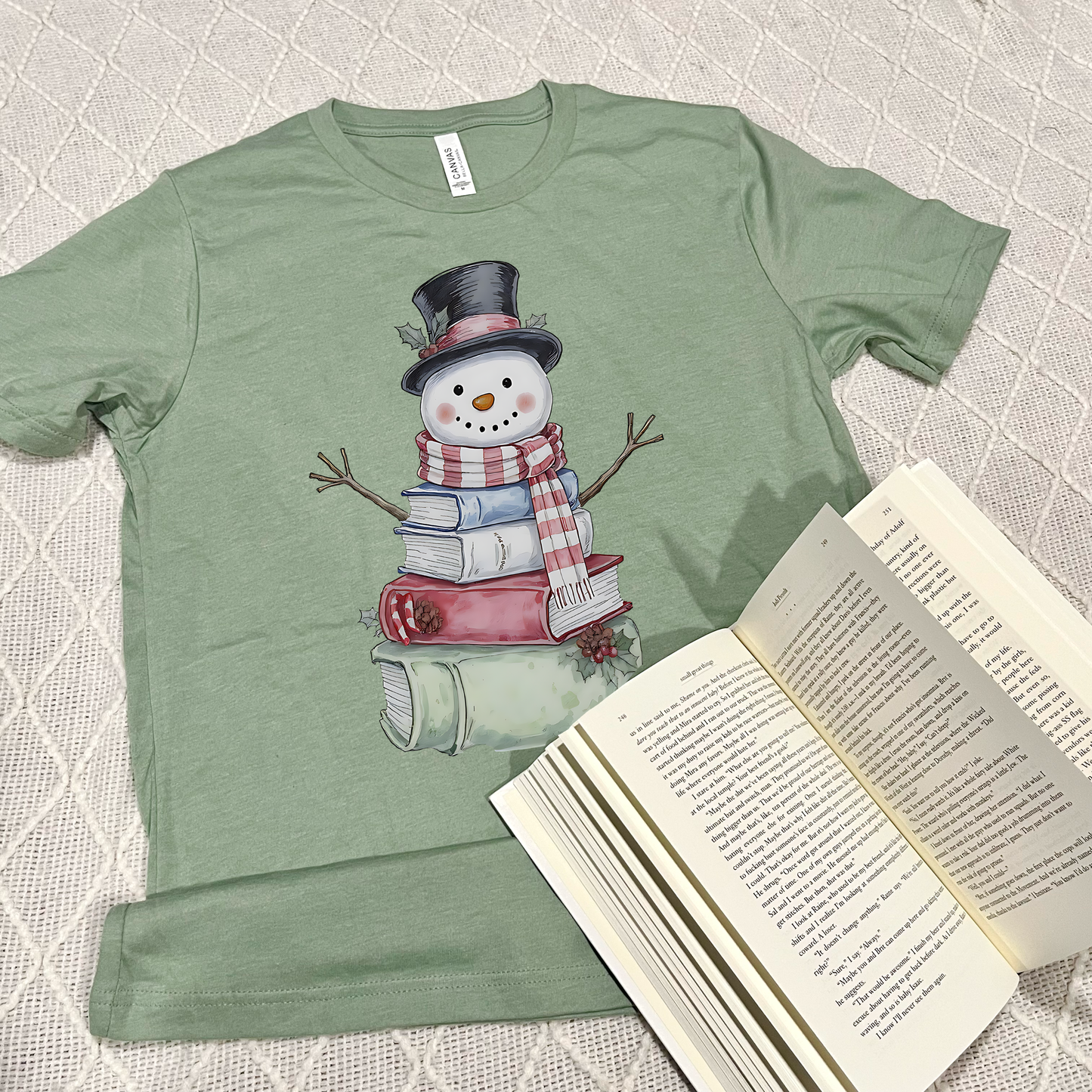 Bookish Snowman T-shirts