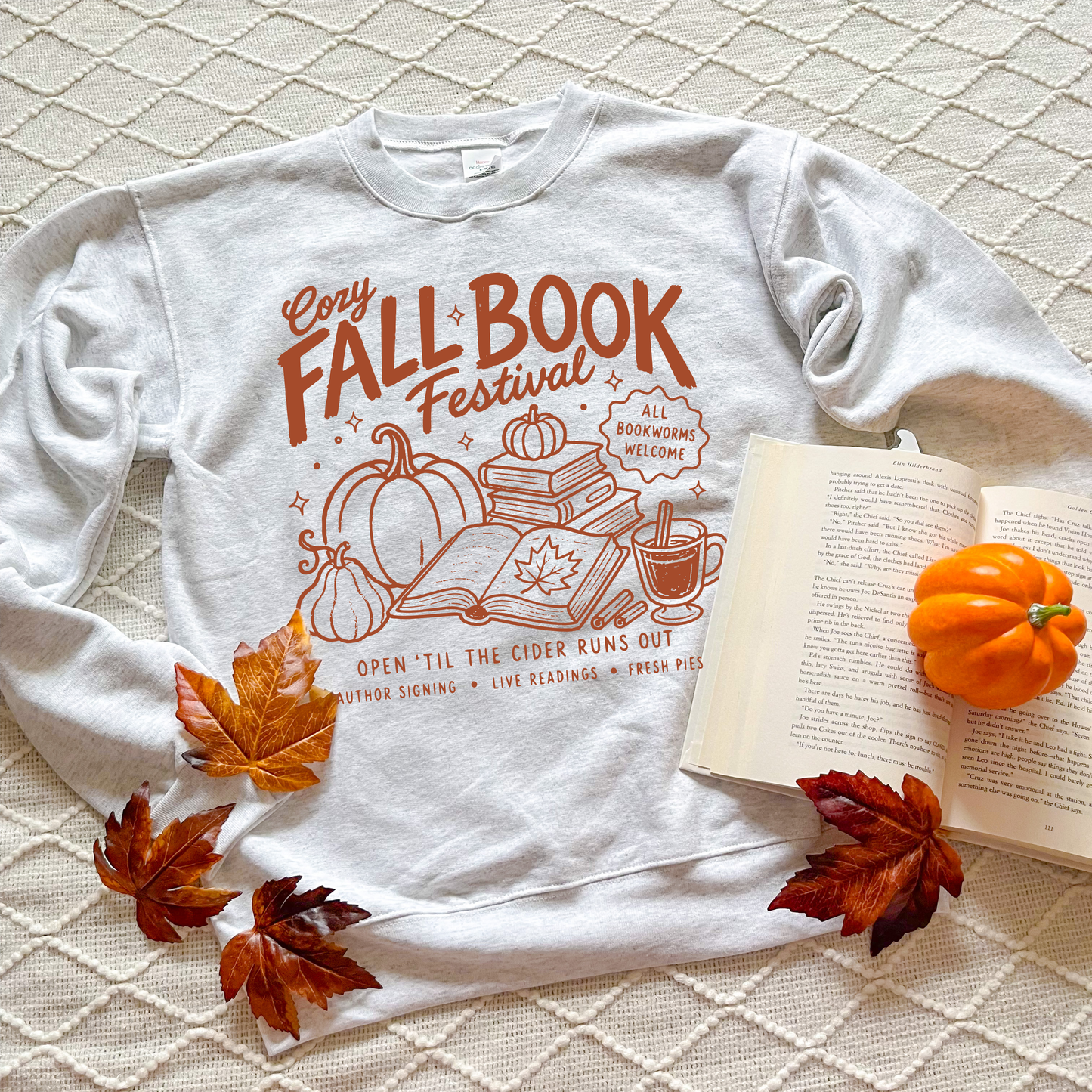 Cozy Fall Book Festival Sweatshirts