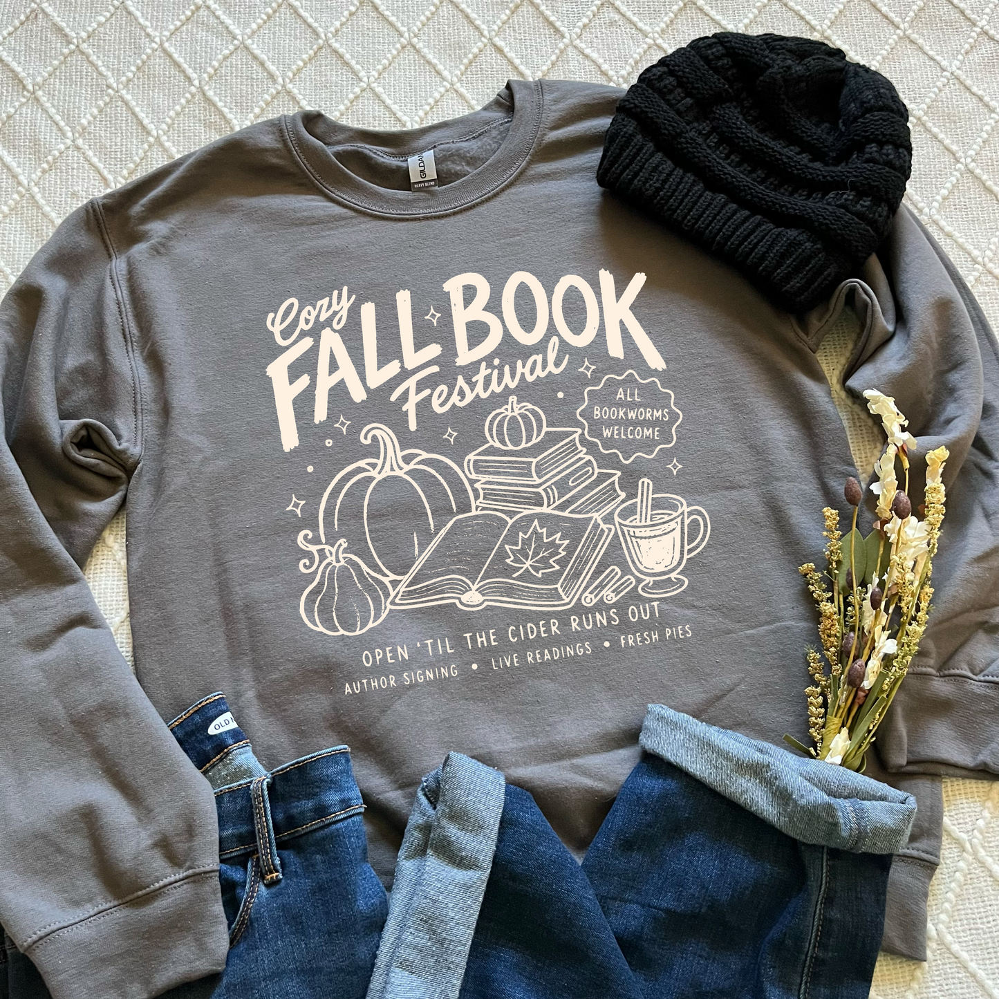 Cozy Fall Book Festival Sweatshirts
