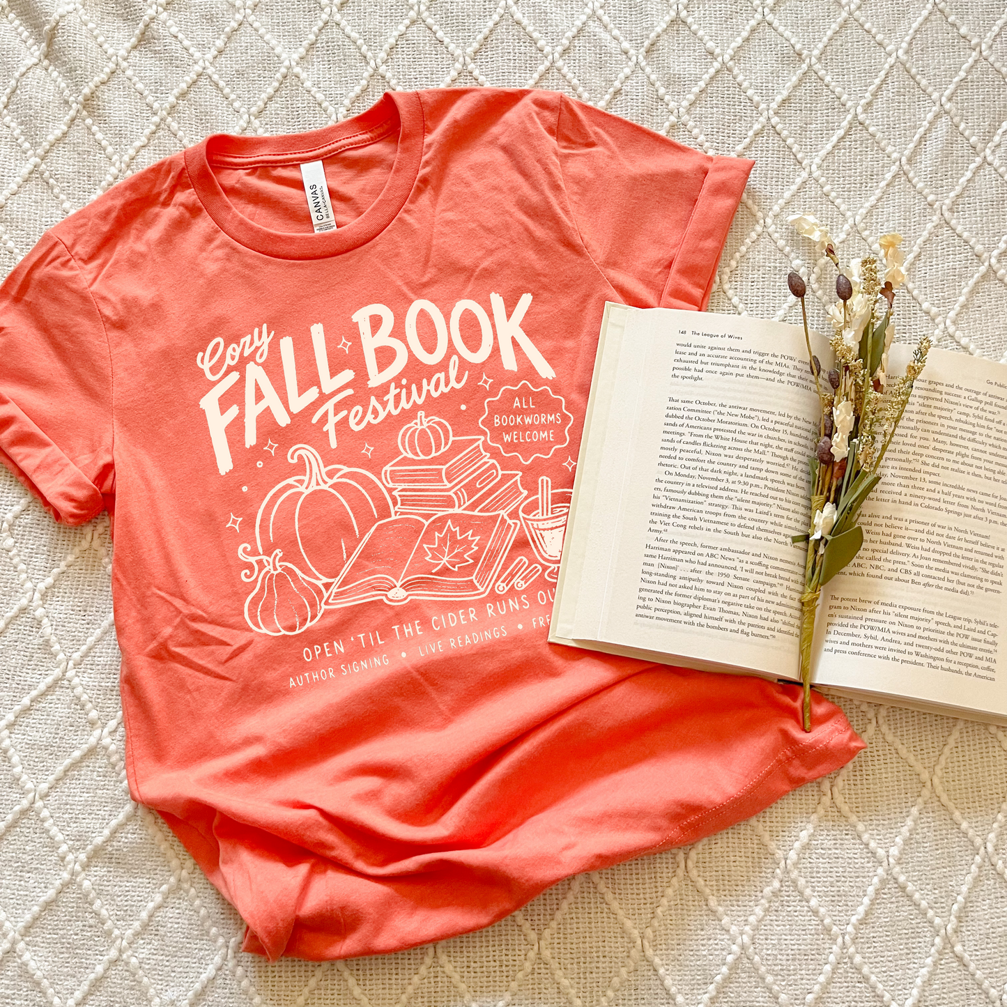 Cozy Fall Book Festival T-Shirts