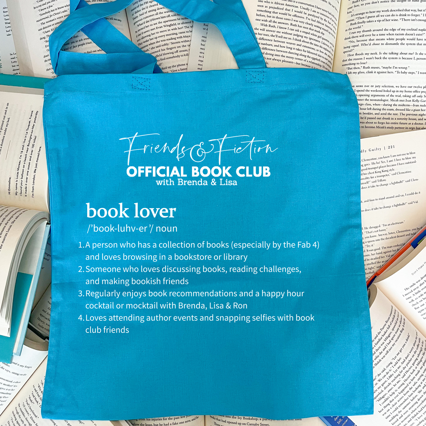 Friends and Fiction Book Lover Tote