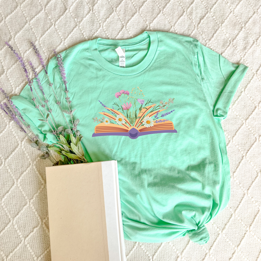 S Bookish Floral T-Shirt