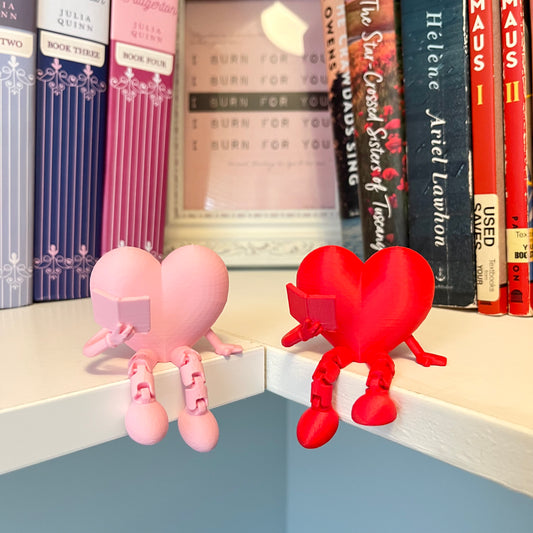 Reading Heart Book Shelf Buddies