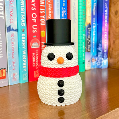 Knitted Snowman Book Shelf Buddy