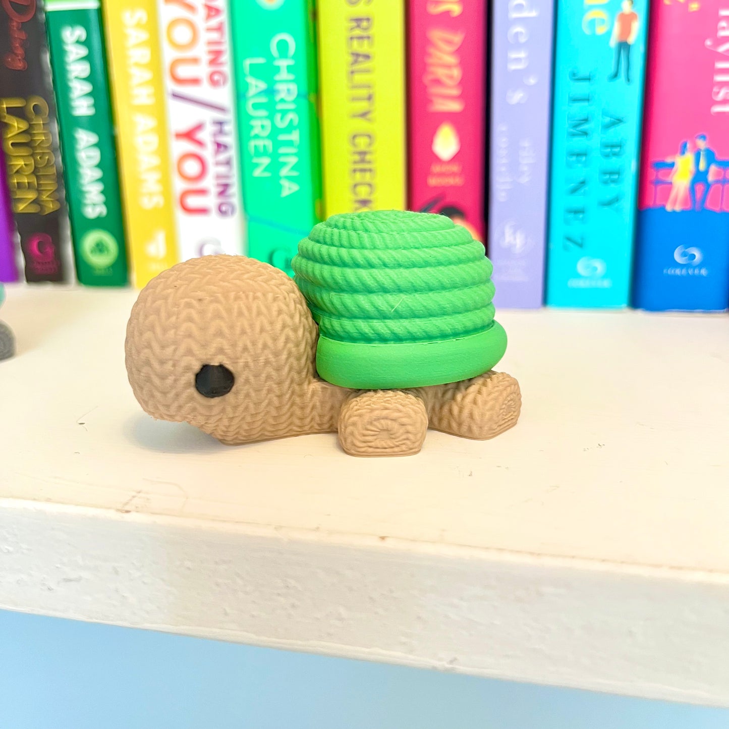 Green/Tan Turtle book Shelf Buddy