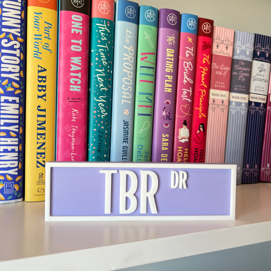 TBR Book Shelf Signs