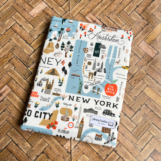 World Cities (white) Book Sleeve