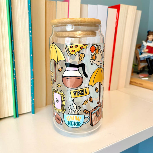 Friends Inspired Glass Cans