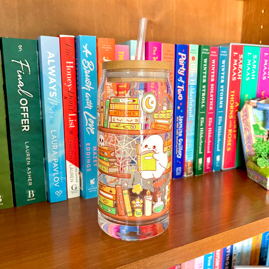 Ghosts in the Stacks Glass Cans