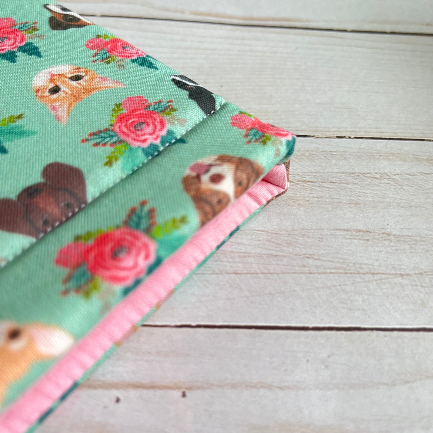 Floral Pups Book Sleeve
