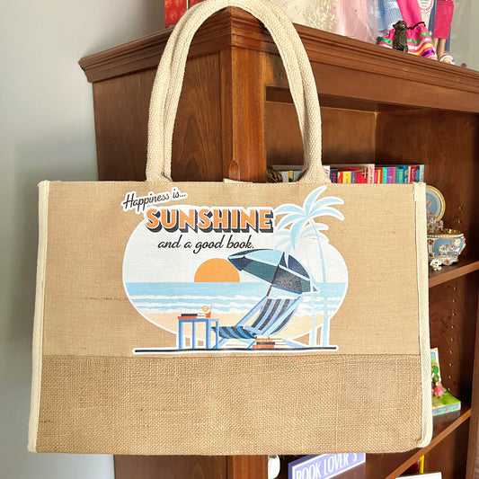 Happiness is Sunshine and a Good Book Tote Bag