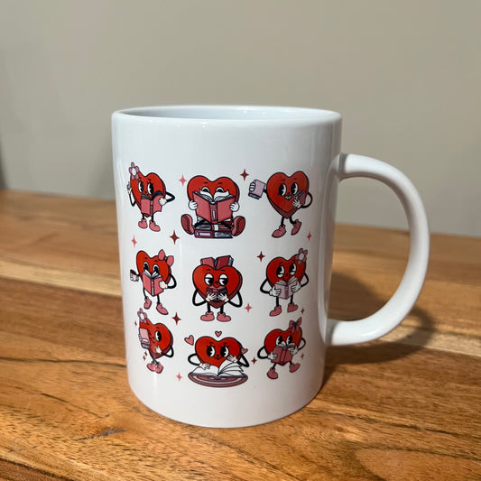 Oopsie Reading Hearts Mug