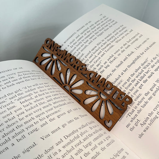 Extra One More Chapter Wooden Bookmark/Shelf Decor