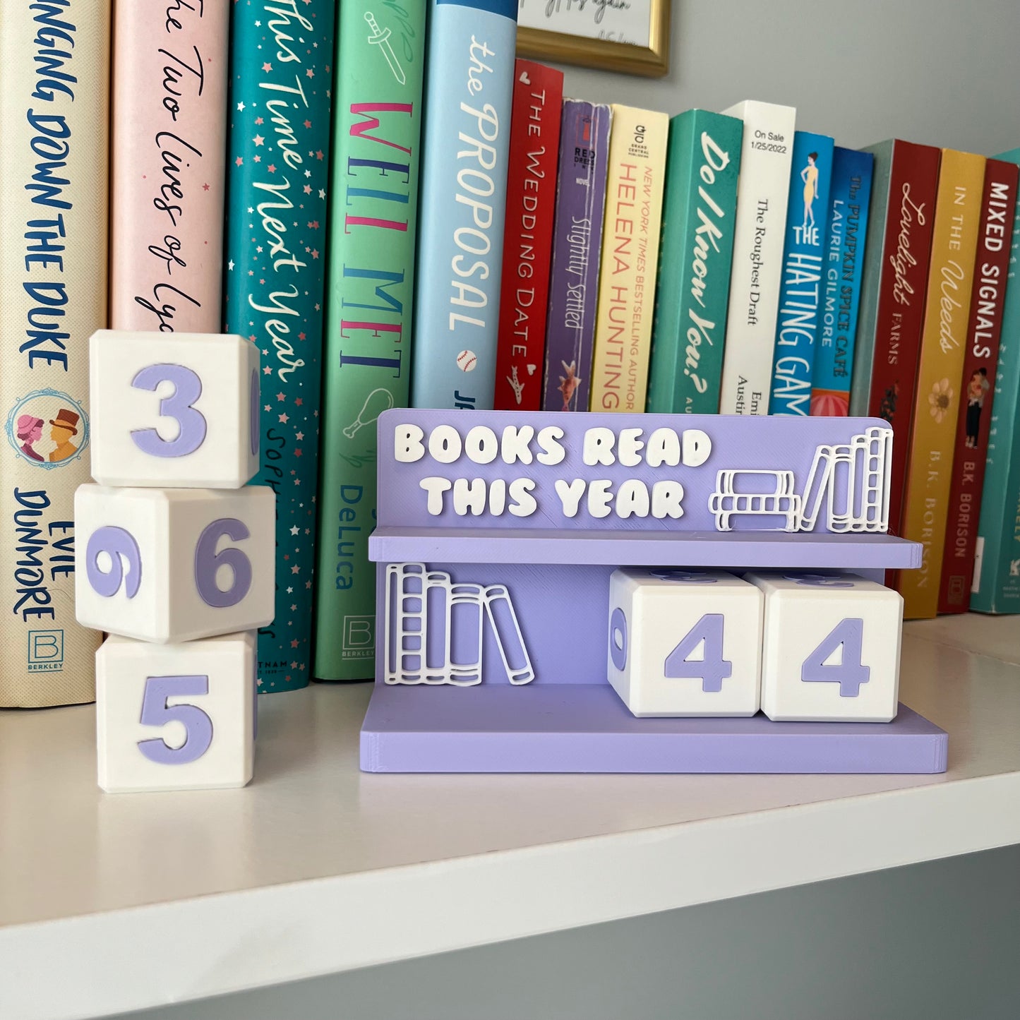 Oopsie- Light Purple Book Counter