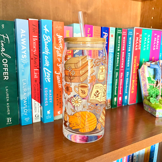 Cozy Cats Glass Cans
