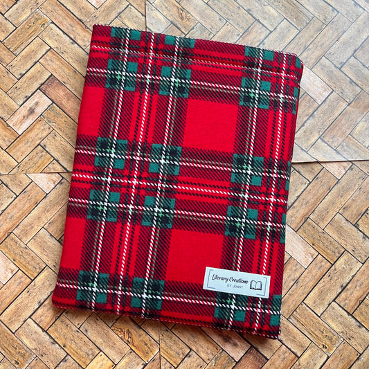 Red Plaid Flannel Book Sleeve