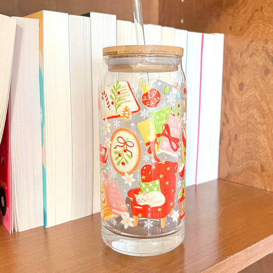 Cozy Christmas Glass Cans