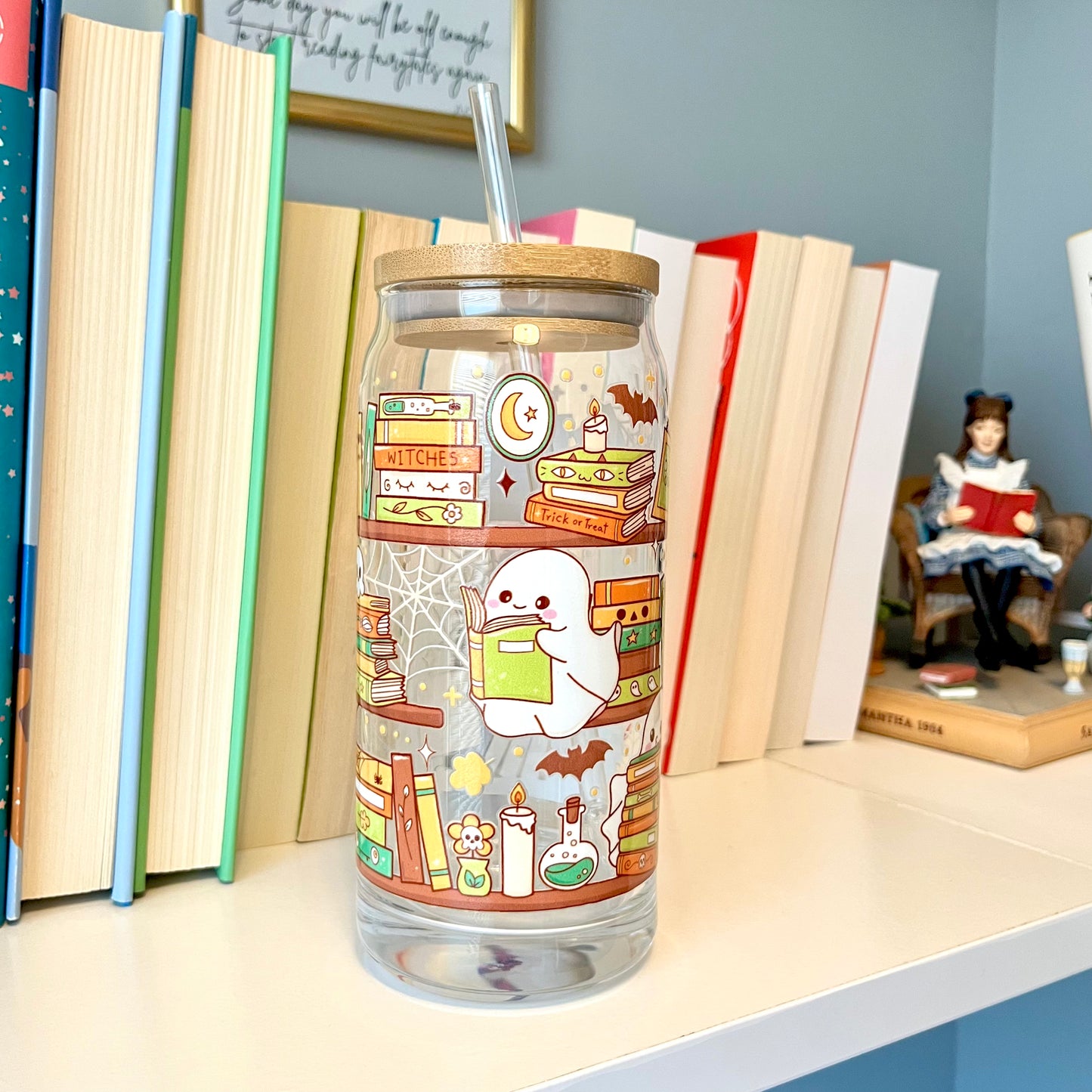 Ghosts in the Stacks Glass Cans
