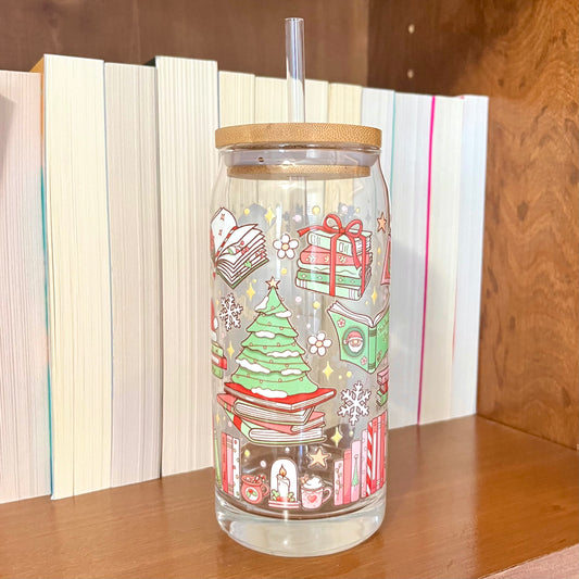 A Literary Christmas Glass Cans