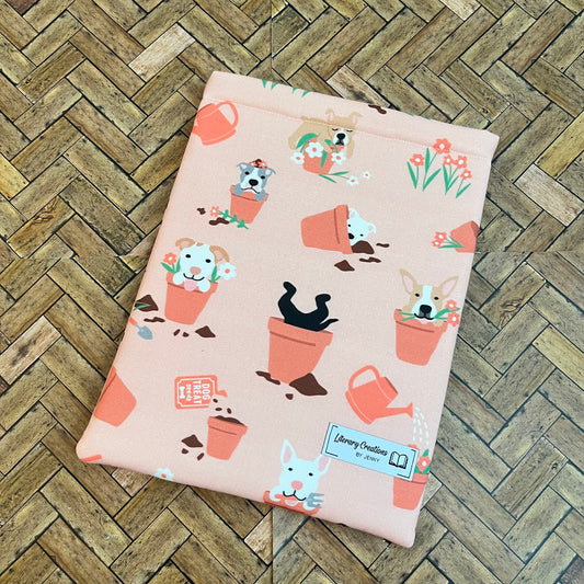 Potted Puppies Book Sleeve