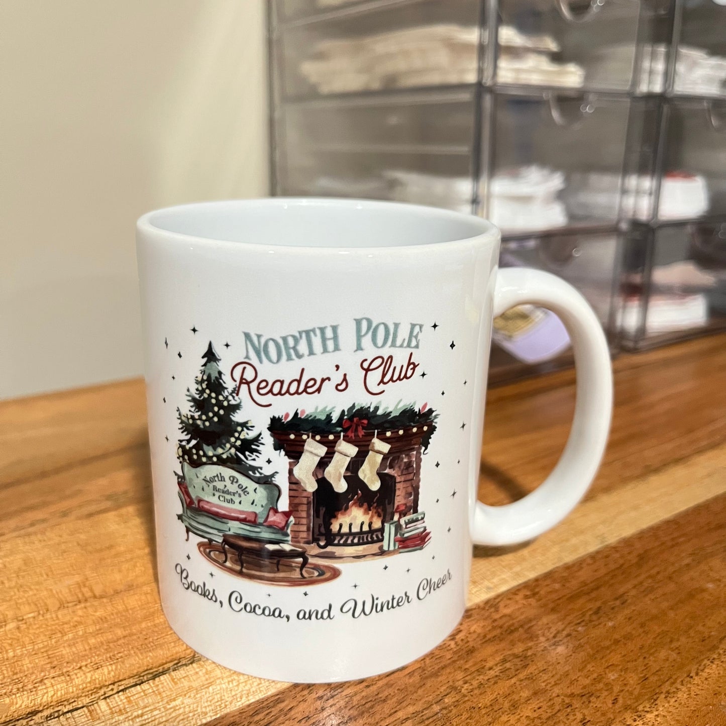 Extra North Pole Reader's Club Mug