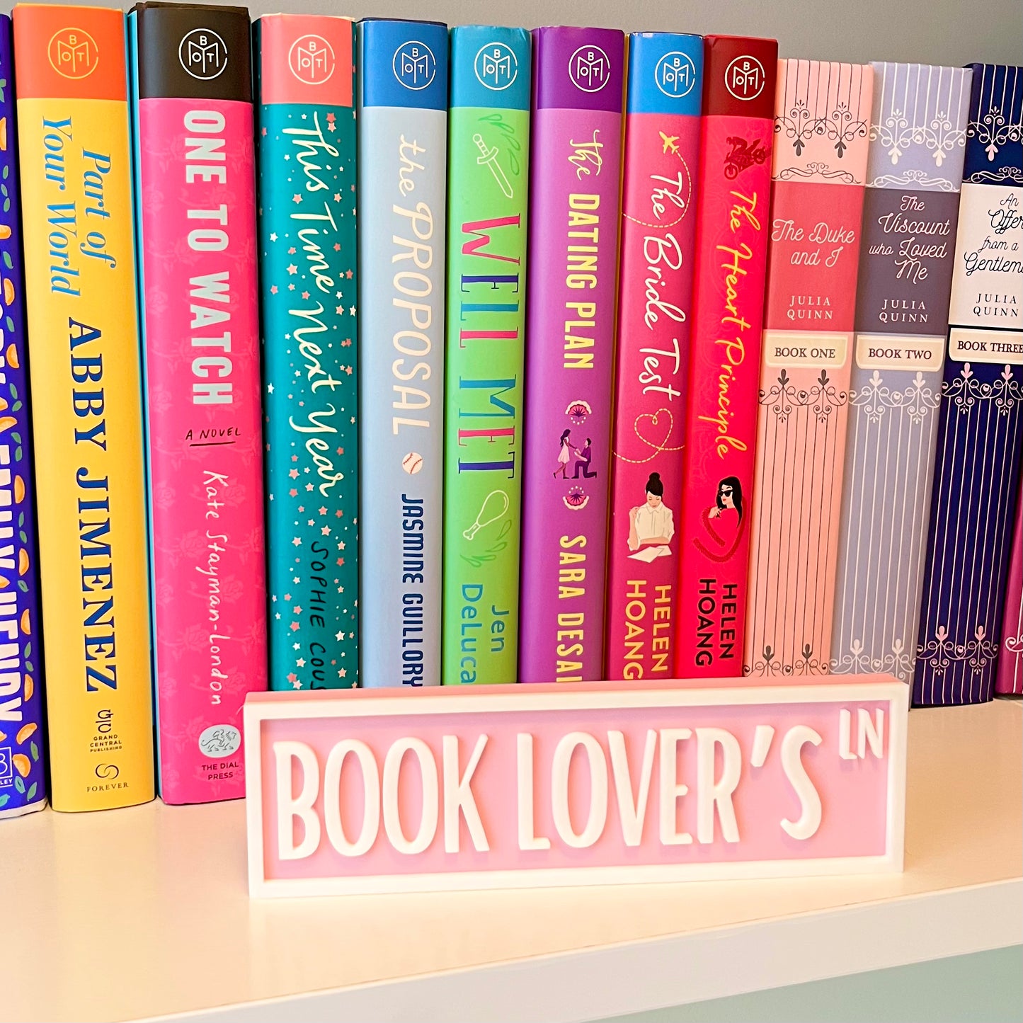 Book Lover's Lane-- Book Shelf Sign