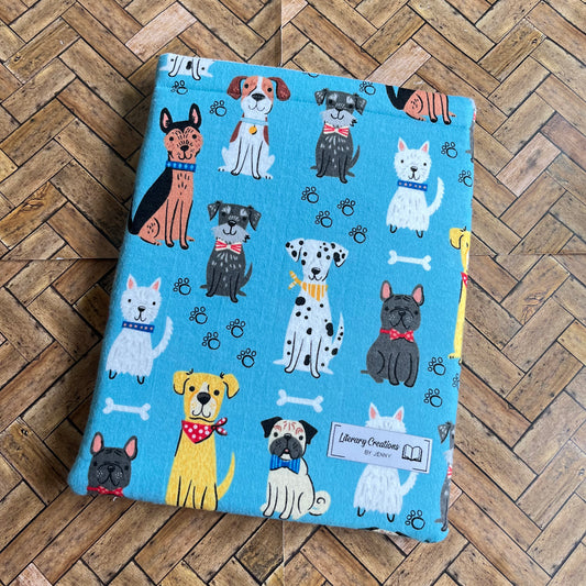 Dog Lover (Blue Flannel) Book Sleeve
